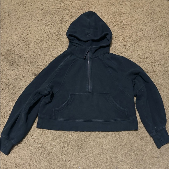 Lululemon Scuba Half Zip Hoodie Sweatshirt in Black